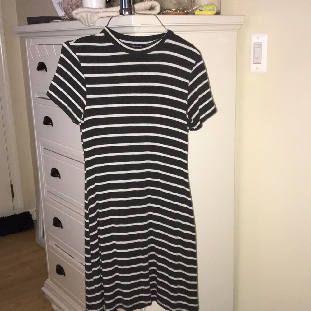 Striped Short Sleeve Dress